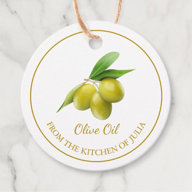 Simple Homemade Olive Oil Hang Tag (Front)