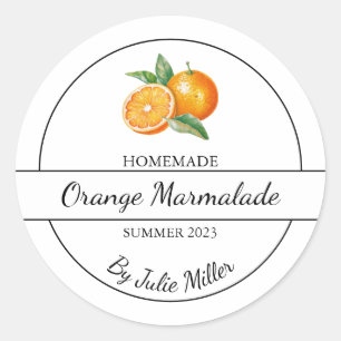 Simple Homemade Orange Marmalade Label