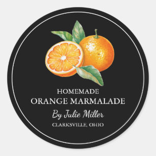 Simple Homemade Orange Marmalade Label
