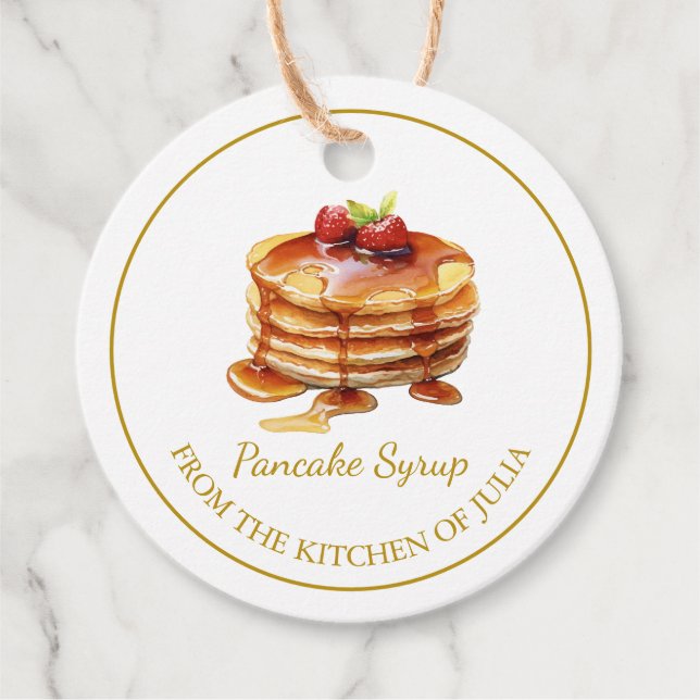 Simple Homemade Pancake Syrup Hang Tag l White (Front)