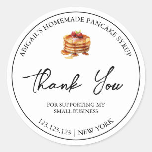 Simple Homemade Pancake Syrup Thank You Label