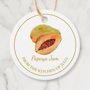 Simple Homemade Papaya Jam Hang Tag l White