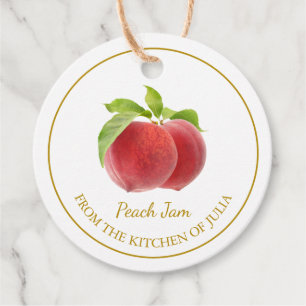 Simple Homemade Peach Jam Hang Tag