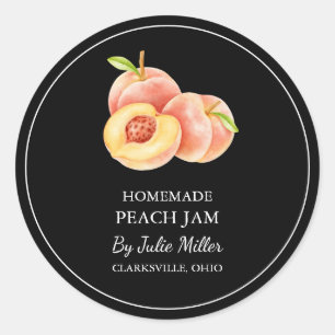 Simple Homemade Peach Jam Label