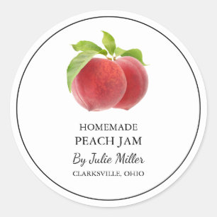 Simple Homemade Peach Jam  Label