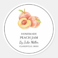 Simple Homemade Peach Jam  Label