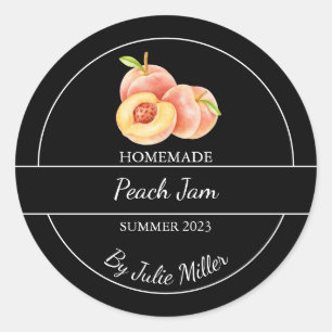 Simple Homemade Peach Jam Label
