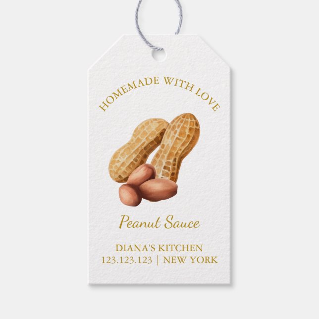 Simple Homemade Peanut Butter Hang Tag l White (Front)