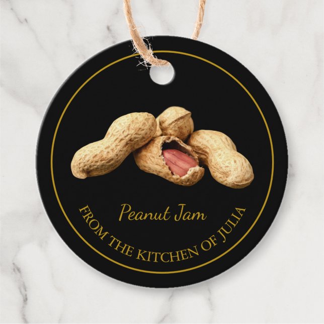 Simple Homemade Peanut Jam Hang Tag (Front)