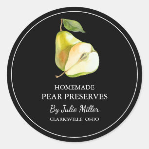 Simple Homemade Pear Preserves Label