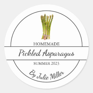 Simple Homemade Pickled Asparagus Label