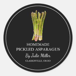 Simple Homemade Pickled Asparagus Label