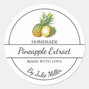 Simple Homemade Pineapple Extract Label
