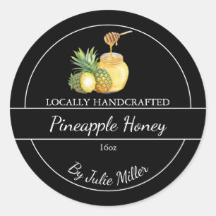 Simple Homemade Pineapple infused Honey Label