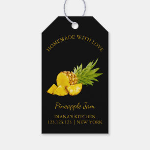 Simple Homemade Pineapple Jam Hang Tag l Black