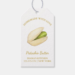 Simple Homemade Pistachio Butter Hang Tag l White