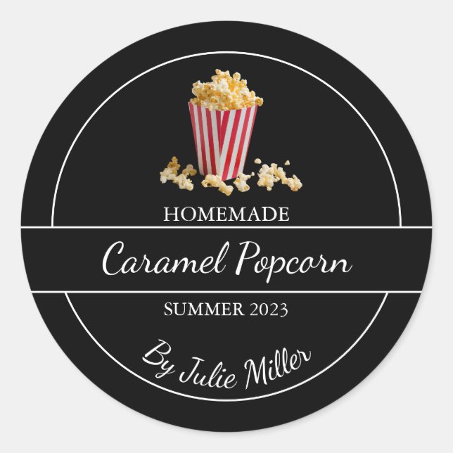 Simple Homemade Popcorn Label (Front)