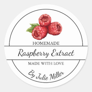 Simple Homemade Raspberry Extract Label