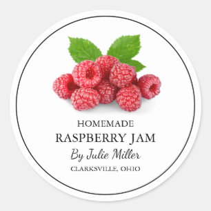 Simple Homemade Raspberry Jam Label