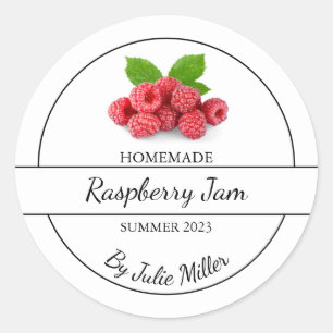 Simple Homemade Raspberry Jam Label
