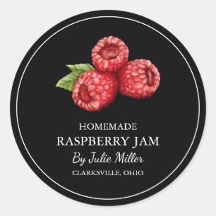 Simple Homemade Raspberry Jam Label