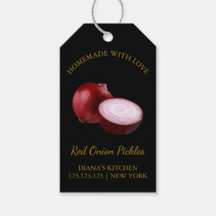 Simple Homemade Red Onion Pickle Hang Tag
