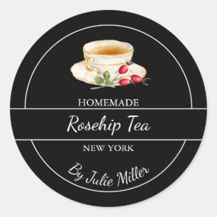 Simple Homemade Rosehip Tea Label