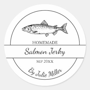 Simple Homemade Salmon Jerky Label