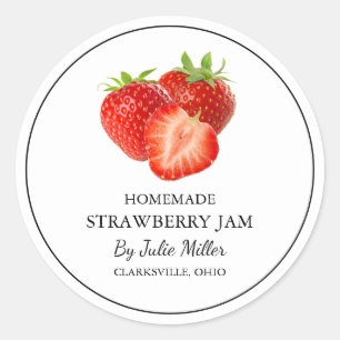 Simple Homemade Strawberry Jam Label