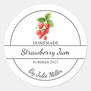 Simple Homemade Strawberry Jam Label