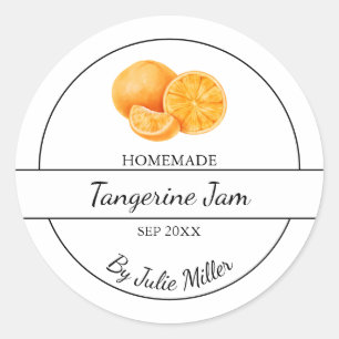 Simple Homemade Tangerine Jam Label