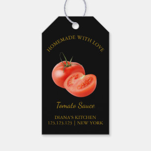 Simple Homemade Tomato Sauce Hang Tag l Black