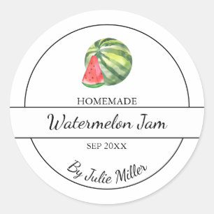 Simple Homemade Watermelon Jam Label