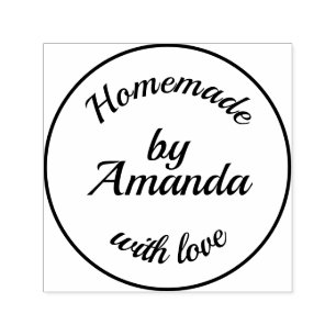 Simple Homemade with love personalize typography Self-inking Stamp