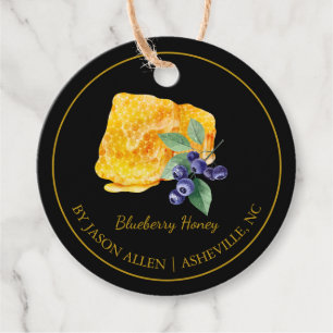 Simple Honeycomb Blueberry Infused Honey Hang Tag