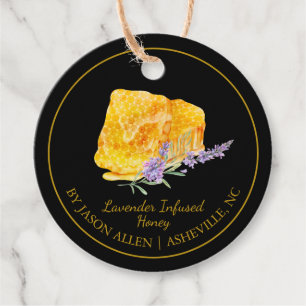 Simple Honeycomb Lavender Infused Honey Hang Tag