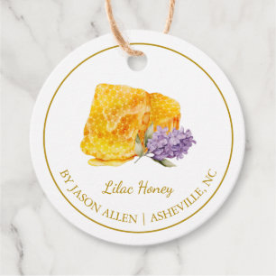 Simple Honeycomb Lilac Infused Honey Hang Tag