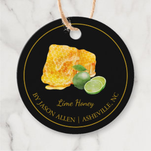 Simple Honeycomb Lime Infused Honey Hang Tag