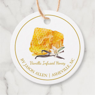 Simple Honeycomb Vanilla Infused Honey Hang Tag