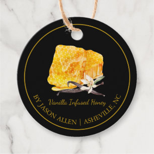 Simple Honeycomb Vanilla Infused Honey Hang Tag