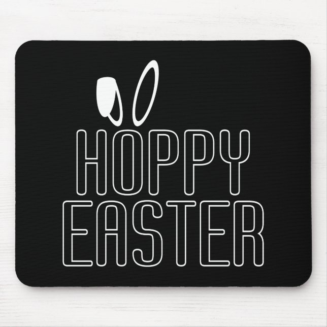 Simple Hoppy Easter Pun Typography | Mousepad (Front)