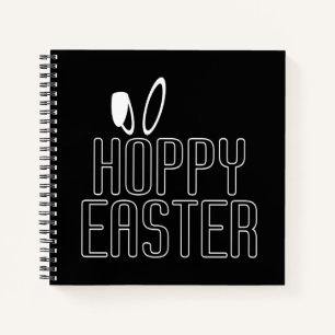 Simple Hoppy Easter Pun Typography   Notebook