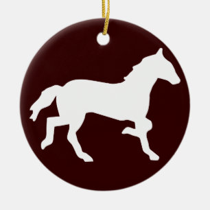 simple horse ceramic ornament