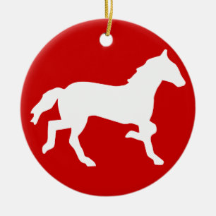 simple horse ceramic ornament
