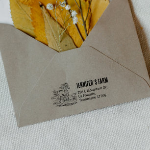 Simple Horse Return Address Rubber Stamp