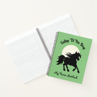 Simple Horse Saying Personalize Name Notebook