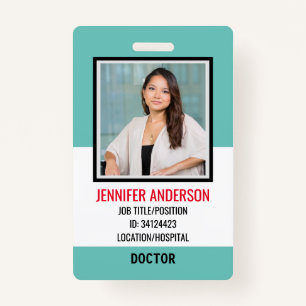 Simple Hospital Medical ID Badge