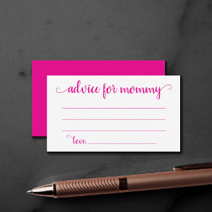 Simple Hot Pink Advice   Magenta Keepsake Card