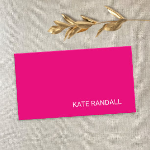 Simple Hot Pink Business Card