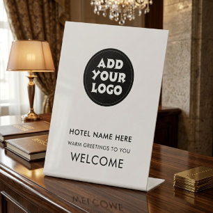 Simple Hotel Welcome Sign Logo & Name Any Colour